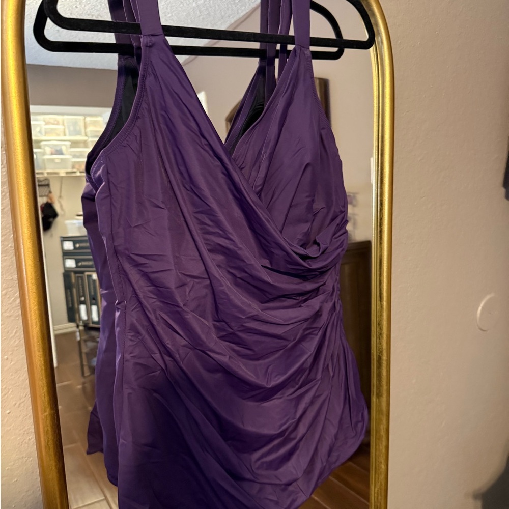 Lands' End Deep Purple women swimsuit